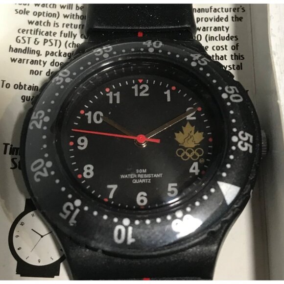 Atlanta 1996 Olympic Games Official Watch By TimeTech Black Quartz - Picture 2 of 8